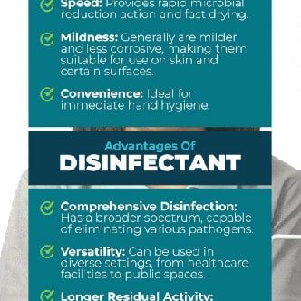 advanatges of sanitising or disinfecting