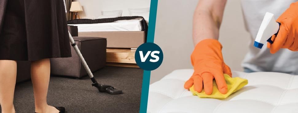 daily cleaning vs deep cleaning in hospitality hotel and resort