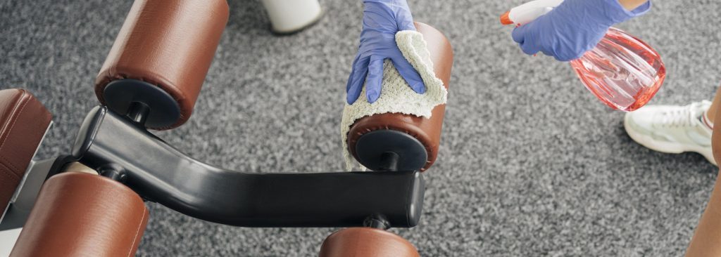 how to clean rubber gym floor