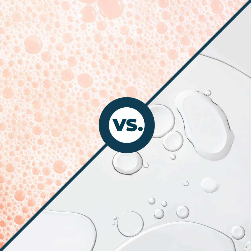 pros and cons of using liquid vs foam detergents