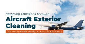 reducing emissions though aircraft exterior cleaning